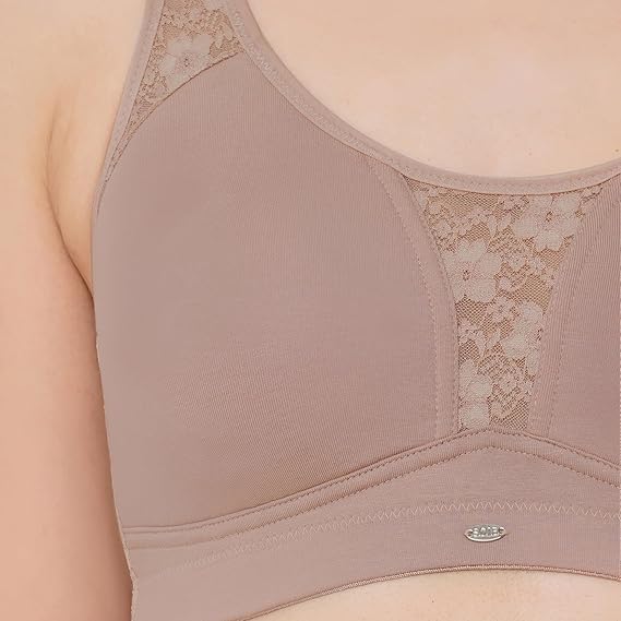 SOIE Stretch Cotton Minimizer Bra – Women’s Full Coverage, Non-Padded